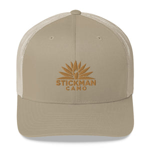 Stickman Camo - Trucker Hat with Golden Logo - Multiple Colors Available - Stickman Camo Stickman Camo - Trucker Hat with Golden Logo - Multiple Colors Available  24.00 Stickman Camo Khaki