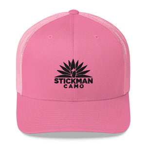 Stickman Camo - Trucker Hat with Black Logo - Multiple Colors Available - Stickman Camo Stickman Camo - Trucker Hat with Black Logo - Multiple Colors Available Trucker Hats 24.00 Stickman Camo Pink